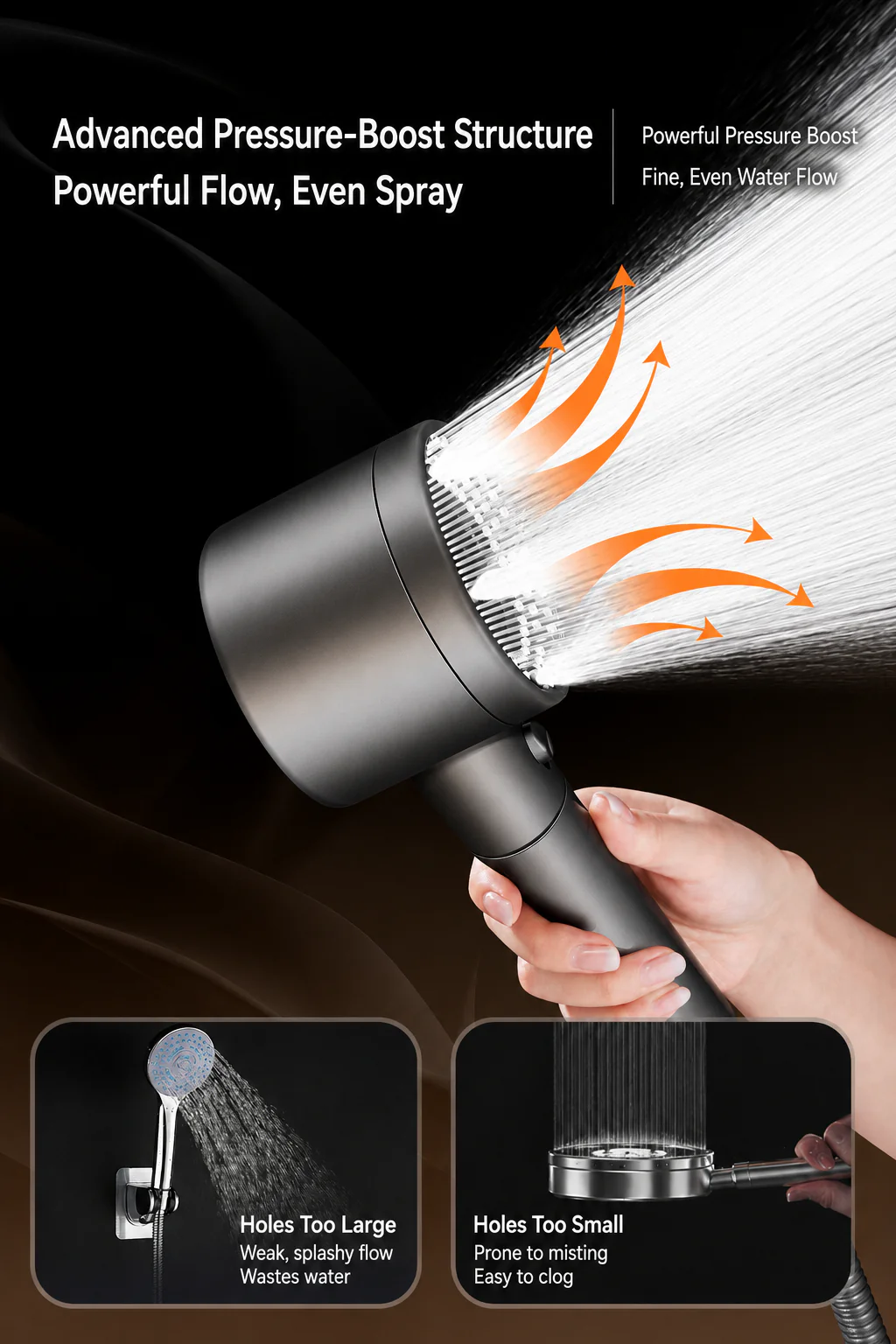 [GOLD] TurboFlow 5-Mode Filtered Showerhead with 5 Filter Cartridges - Image 4