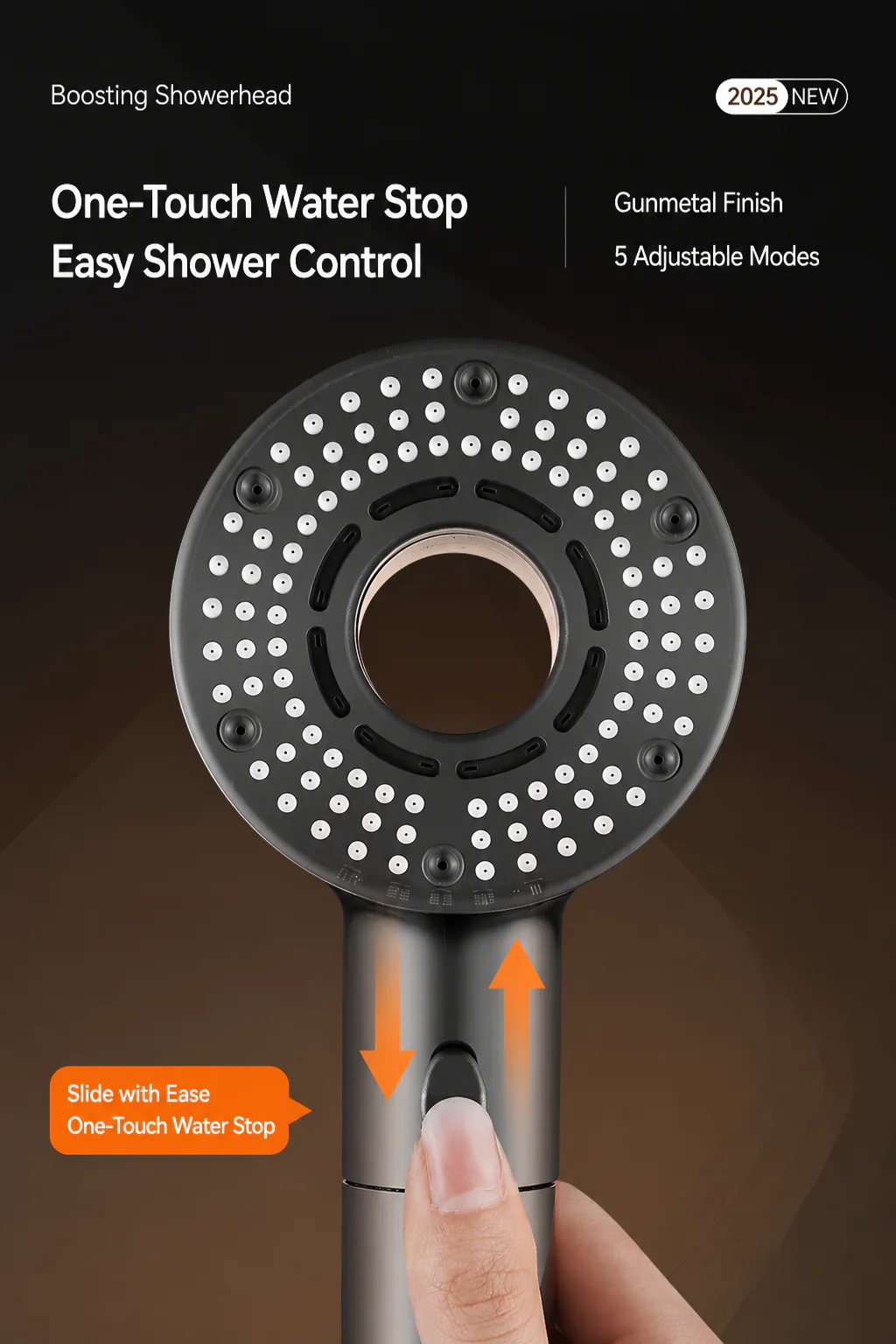 [GOLD] TurboFlow 5-Mode Filtered Showerhead with 5 Filter Cartridges - Image 9